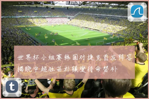 世界杯小组赛韩国对捷克首发阵容揭晓中超独苗朴镇燮待命替补